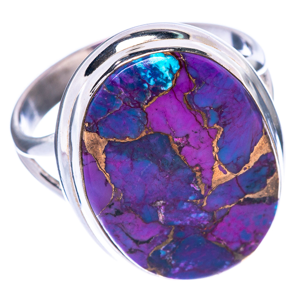 Purple Copper Composite Turquoise Ring Size 9.75 (925 Sterling Silver) R1555