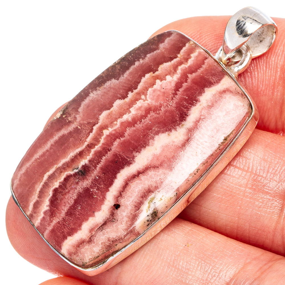 Rhodochrosite Pendants 1 3/4" (925 Sterling Silver) P43220