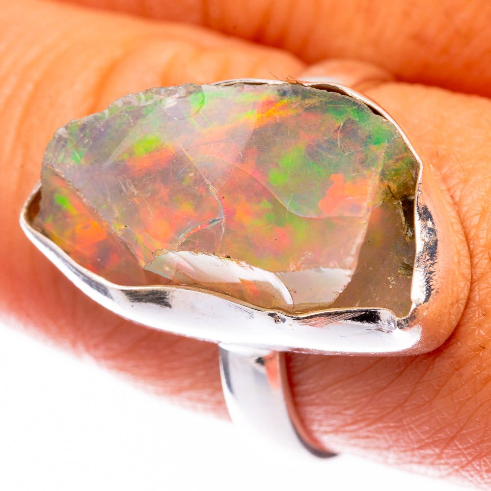 Raw Ethiopian Opal 925 Sterling Silver Ring Size 8.5 (925 Sterling Silver) RING140336