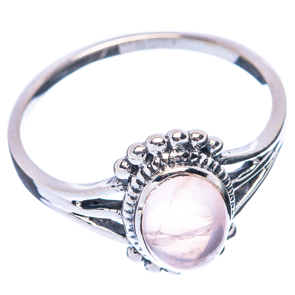 Rose Quartz Ring Size 7.75 (925 Sterling Silver) R5617