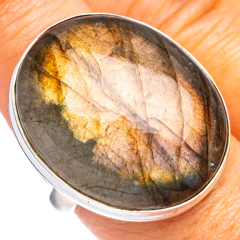 Labradorite Ring Size 8 (925 Sterling Silver) R8546