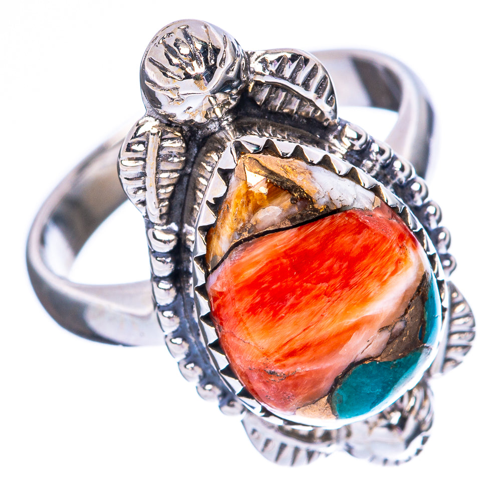 Kingman Pink Dahlia Turquoise 925 Sterling Silver Ring Size 7 (925 Sterling Silver) R3874