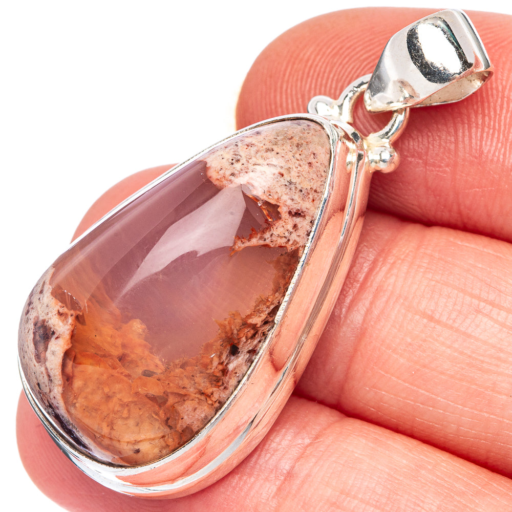 Rare Mexican Fire Opal Pendant 1 5/8" (925 Sterling Silver) P39988