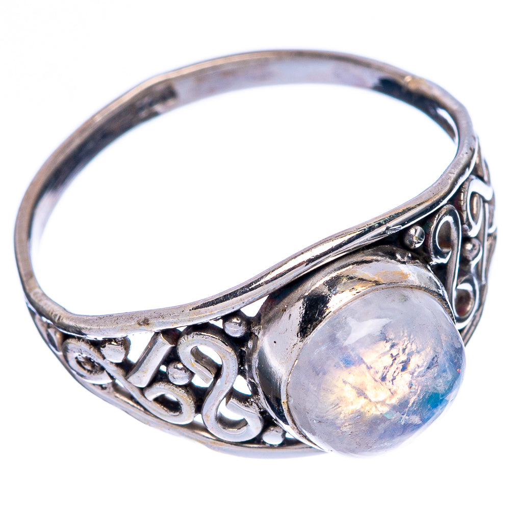 Rainbow Moonstone Ring Size 8.25 (925 Sterling Silver) R146227