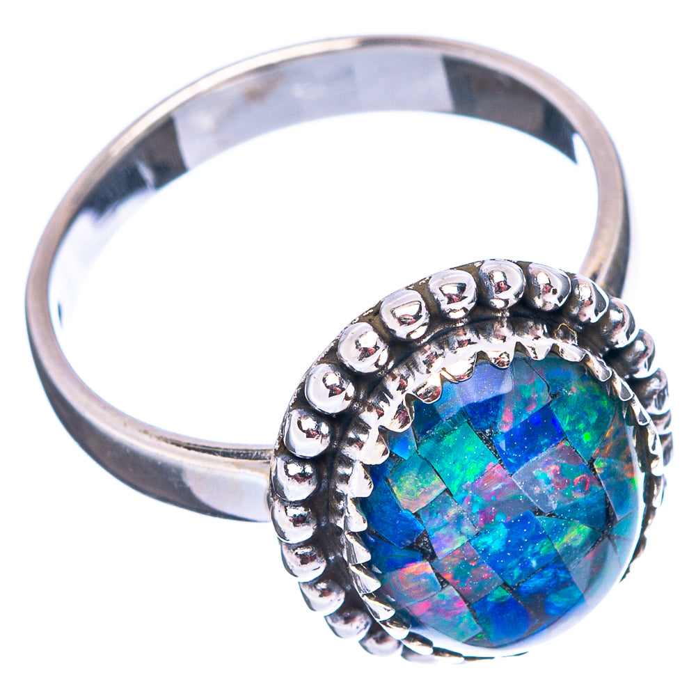 Rare Triplet Opal Ring Size 7.5 (.925 Sterling Silver)