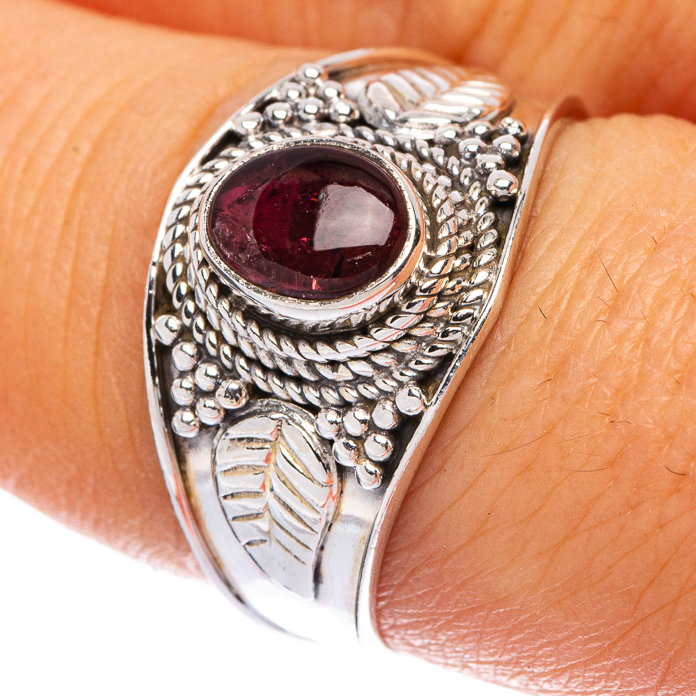 Garnet Ring Size 7.75 (925 Sterling Silver) R146107