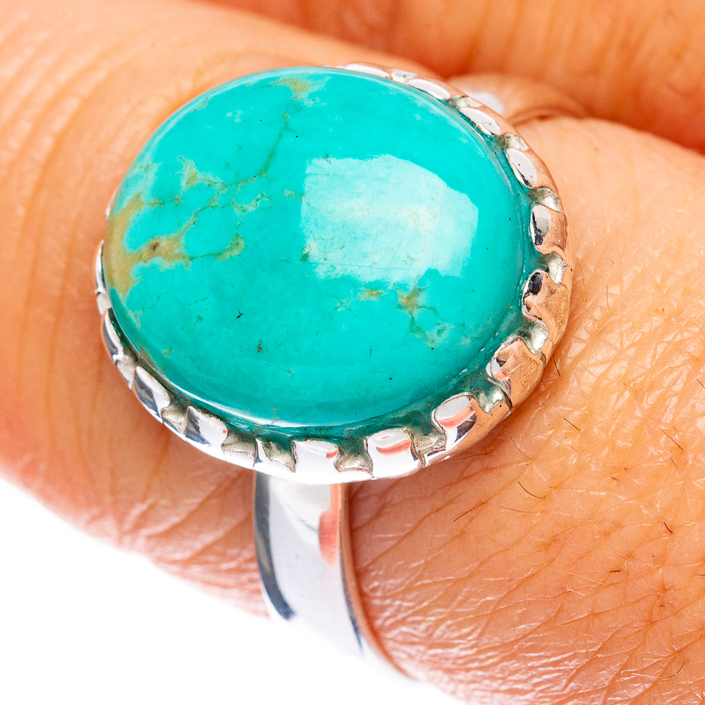 Rare Kingman Turquoise Ring Size 8.25 (925 Sterling Silver) R1979