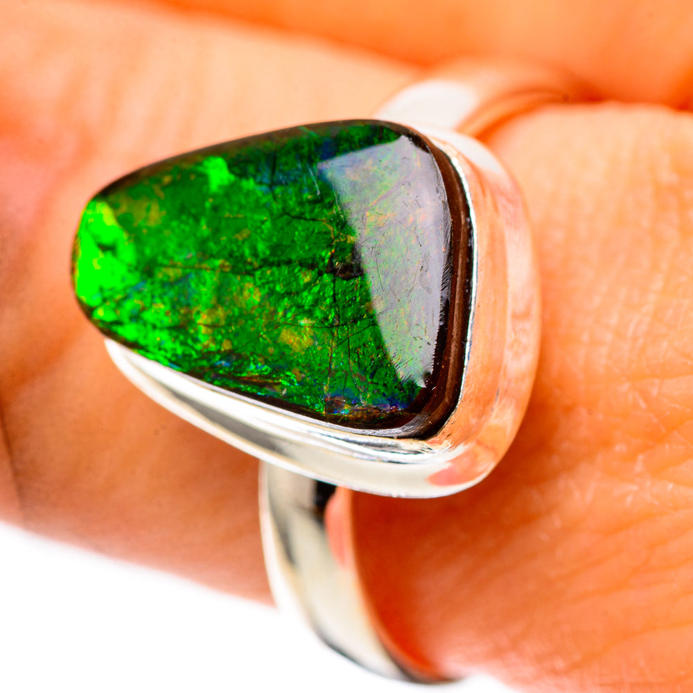 Canadian Ammolite 925 Sterling Silver Ring Size 10 (925 Sterling Silver) RING139454