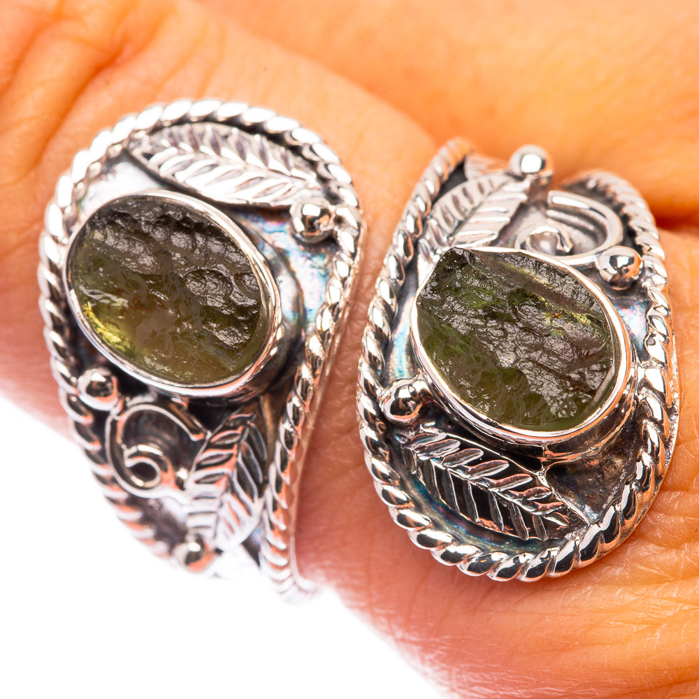 Signature Czech Moldavite Ring Size 8 Adjustable (925 Sterling Silver) R141690