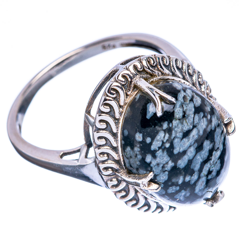Snowflake Obsidian Ring Size 8.75 (925 Sterling Silver) R146358