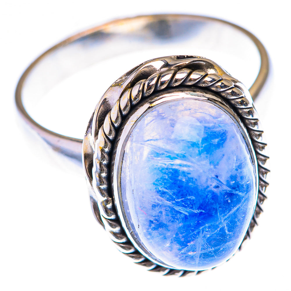Rainbow Moonstone Ring Size 8.25 (925 Sterling Silver) RING139877