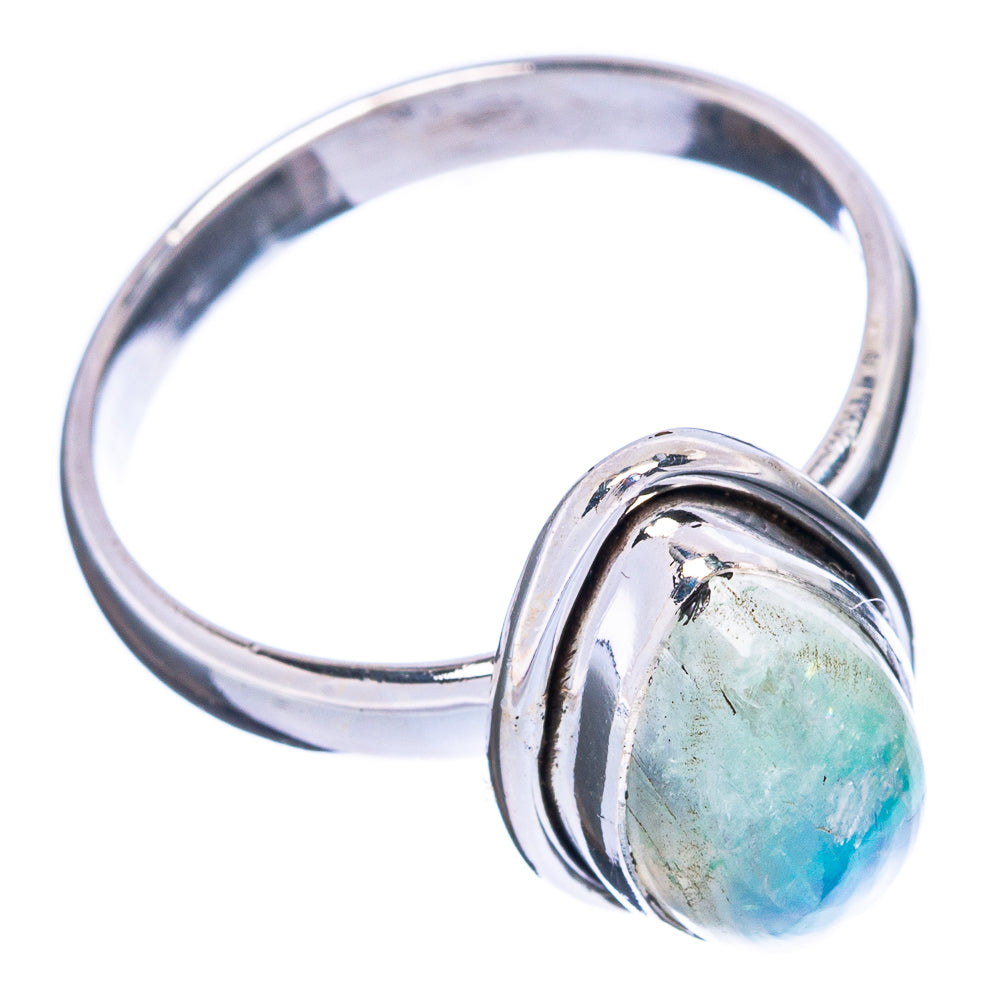 Green Moonstone Ring Size 8.75 (925 Sterling Silver) R3671