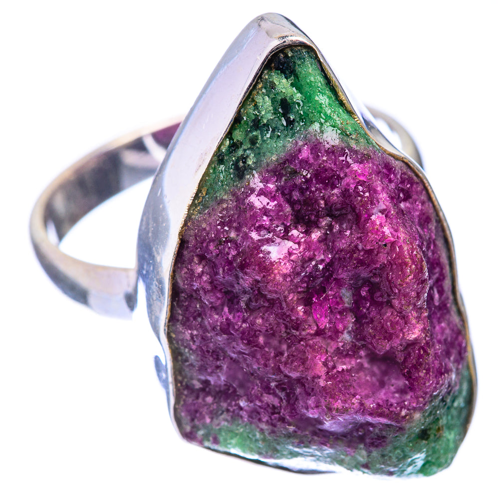 Large Raw Ruby Zoisite Ring Size 12.25 (925 Sterling Silver) R141607