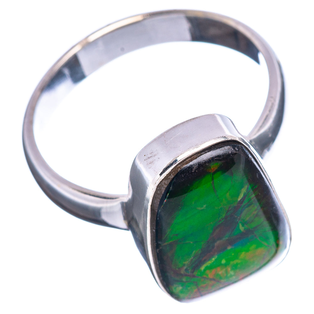 Premium Canadian Ammolite Ring Size 8.75 (.925 Sterling Silver)