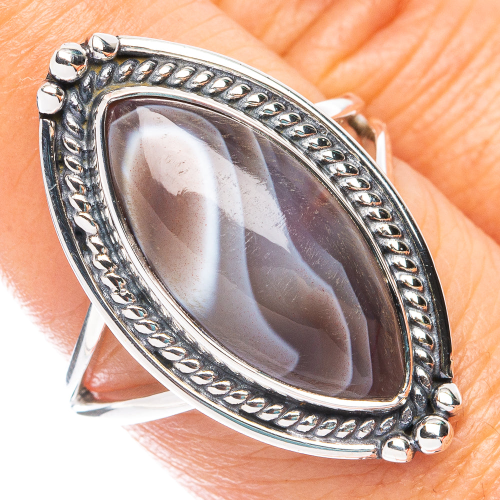 Premium Botswana Agate Ring Size 7.75 (925 Sterling Silver) R7661