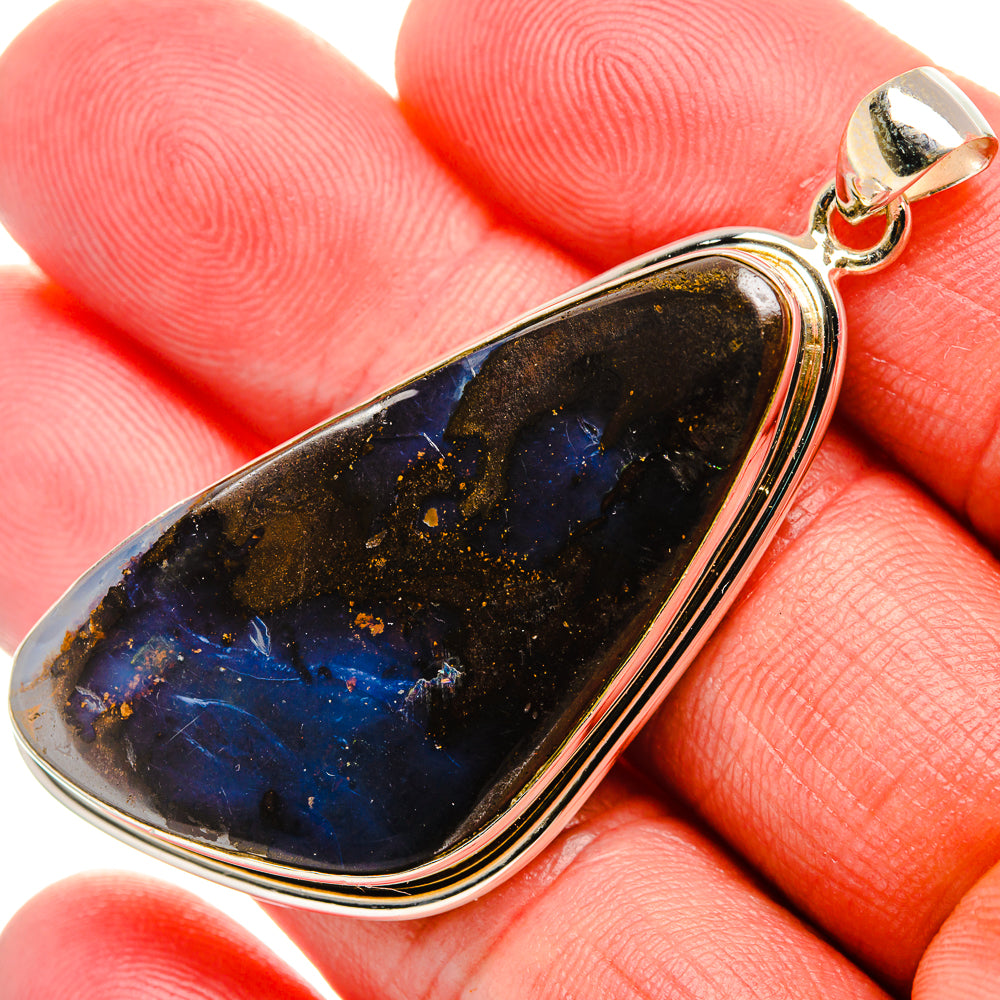 Australian Boulder OpalPendant 2 1/4" (925 Sterling Silver) PD37951
