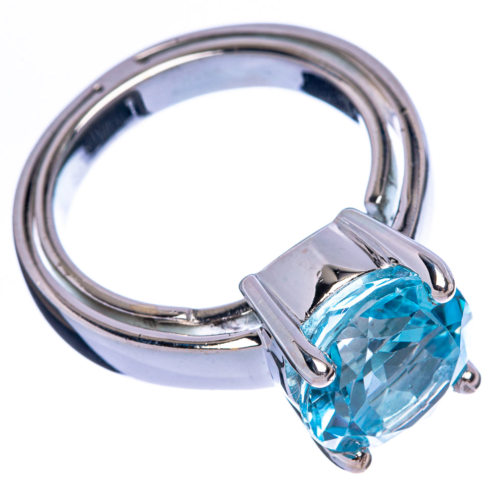 Rare Blue Topaz Ring Size 7.75 (925 Sterling Silver) R145941