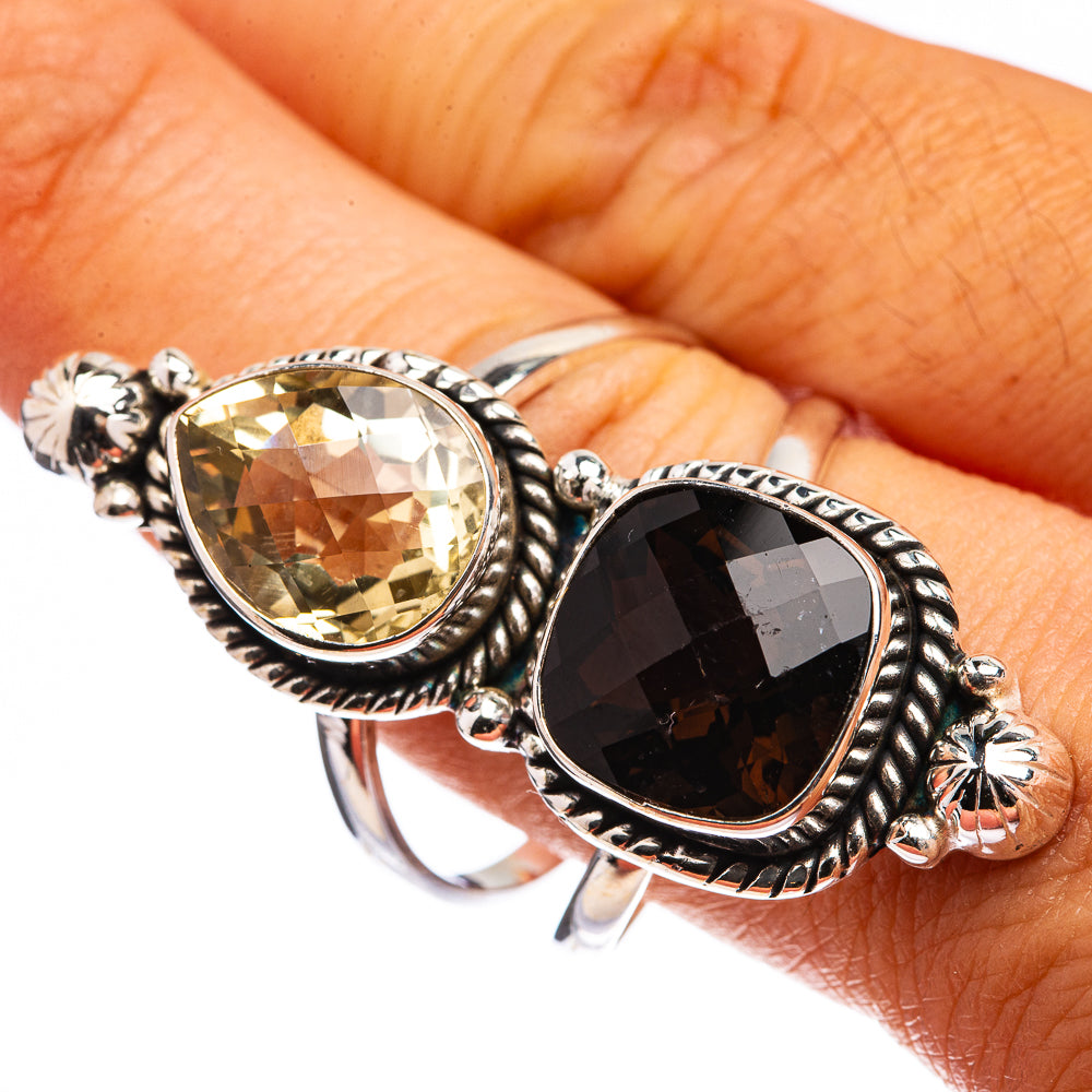 Large Multi-Topaz Ring Size 10.75 (925 Sterling Silver) R142886