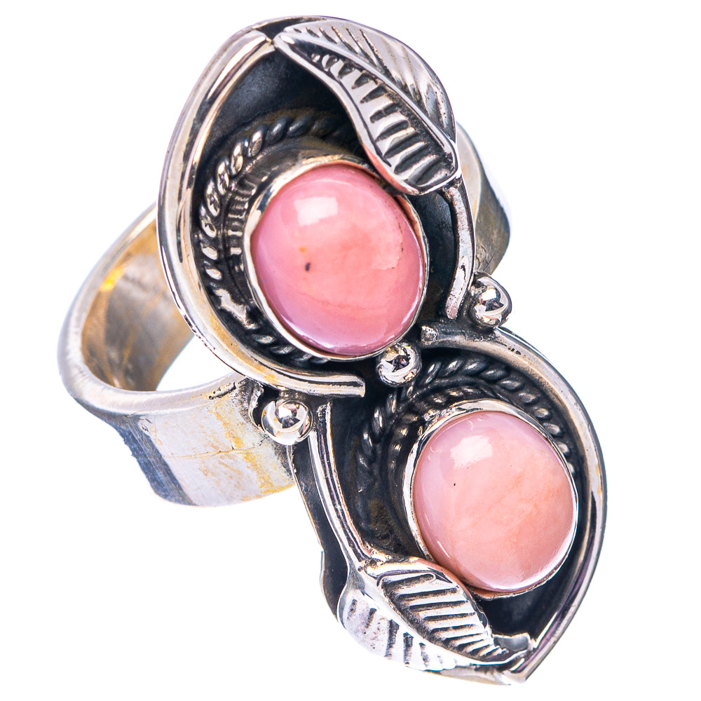 Exclusive Pink Opal Ring Size 7 Adjustable (.925 Sterling Silver)