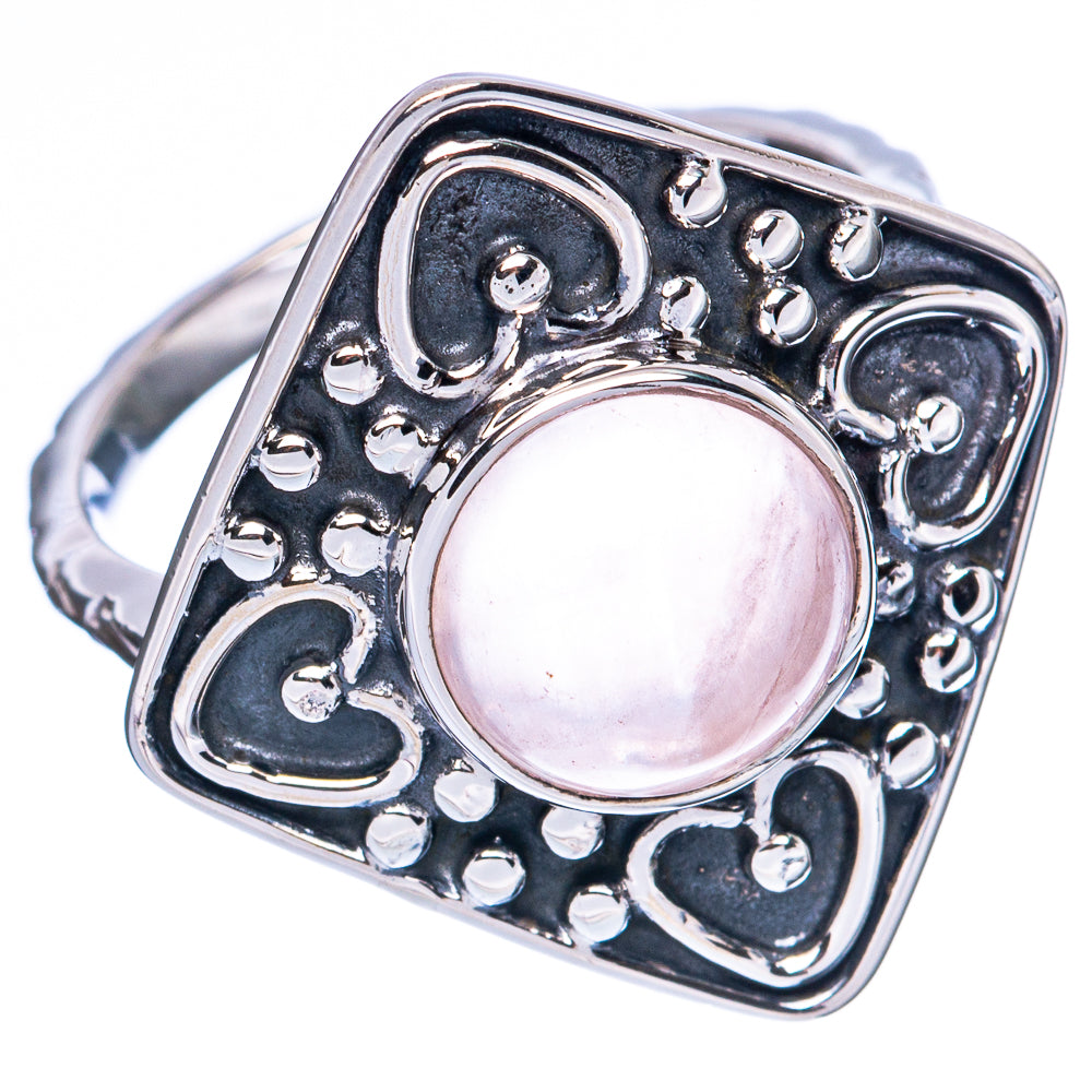 Asc Premium Rose Quartz Ring Size 7 (925 Sterling Silver) R3462