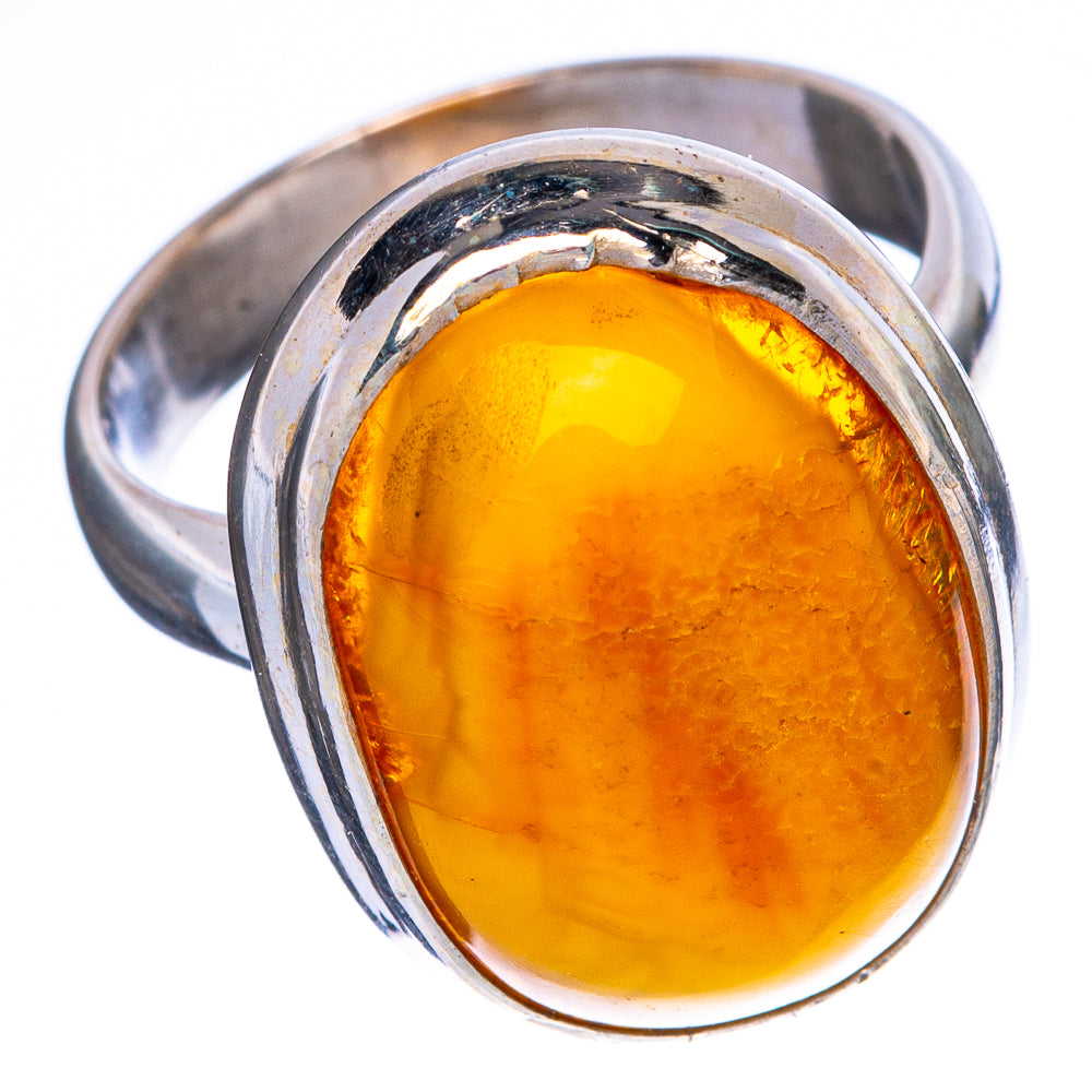 Amber Ring Size 5 (925 Sterling Silver) R1369