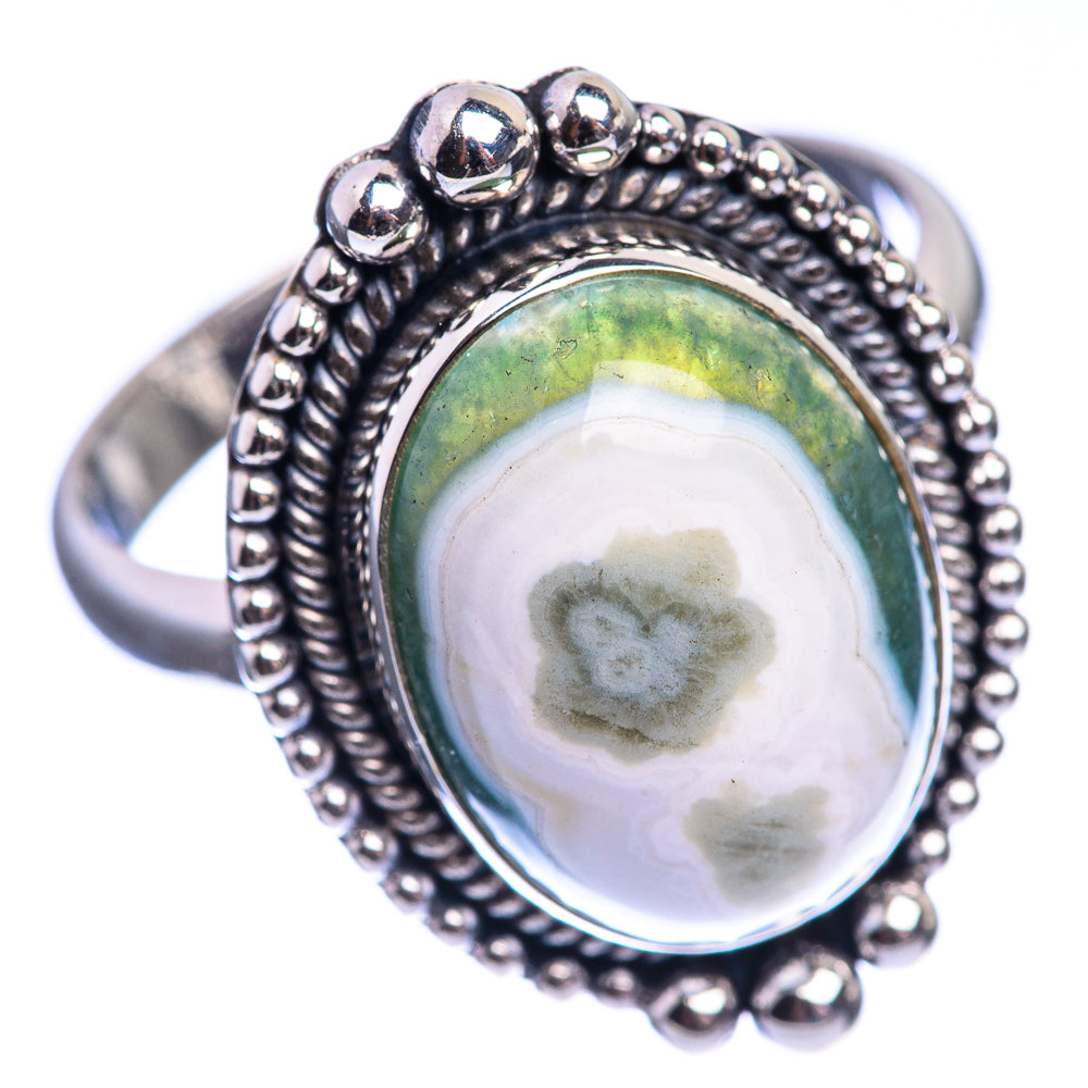 Ocean Jasper 925 Sterling Silver Ring Size 9.75