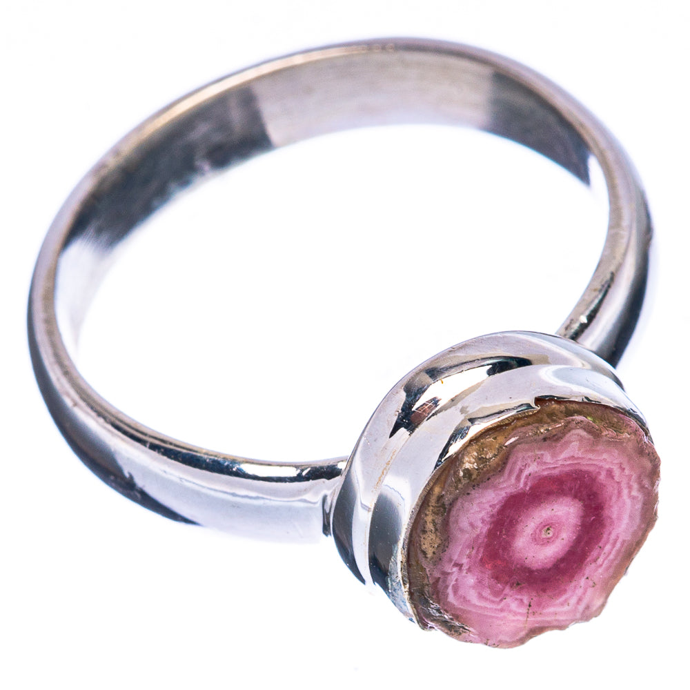 Rare Rhodochrosite Stalactite Ring Size 5.75 (925 Sterling Silver) R2983