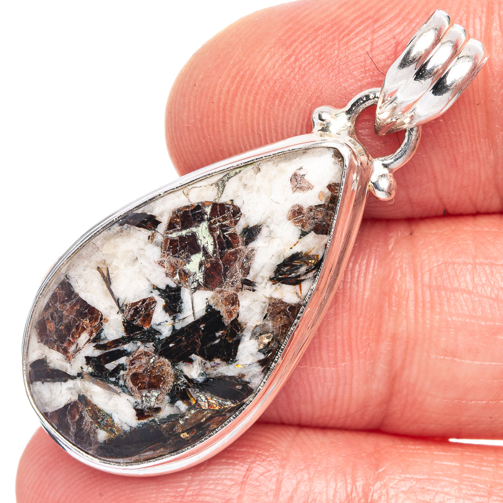 Astrophyllite Pendant 1 1/2" (925 Sterling Silver) P40234