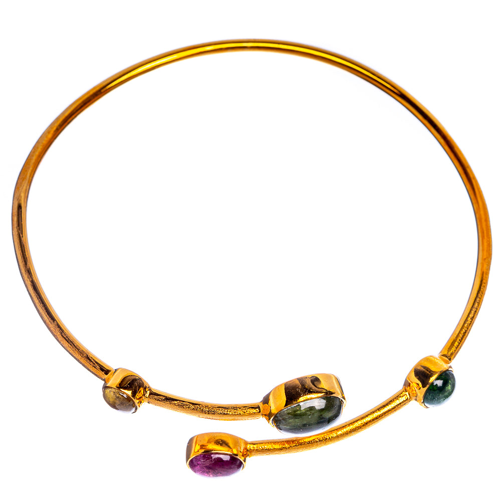 Tourmaline Cuff Bracelet 7 To 8" (925 Sterling Silver) BR90339