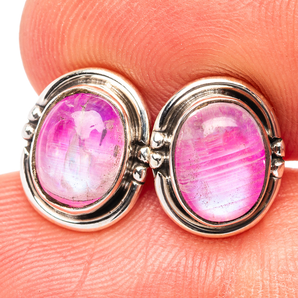 Cotton Candy Turquoise Earrings 3/8" (.925 Sterling Silver)