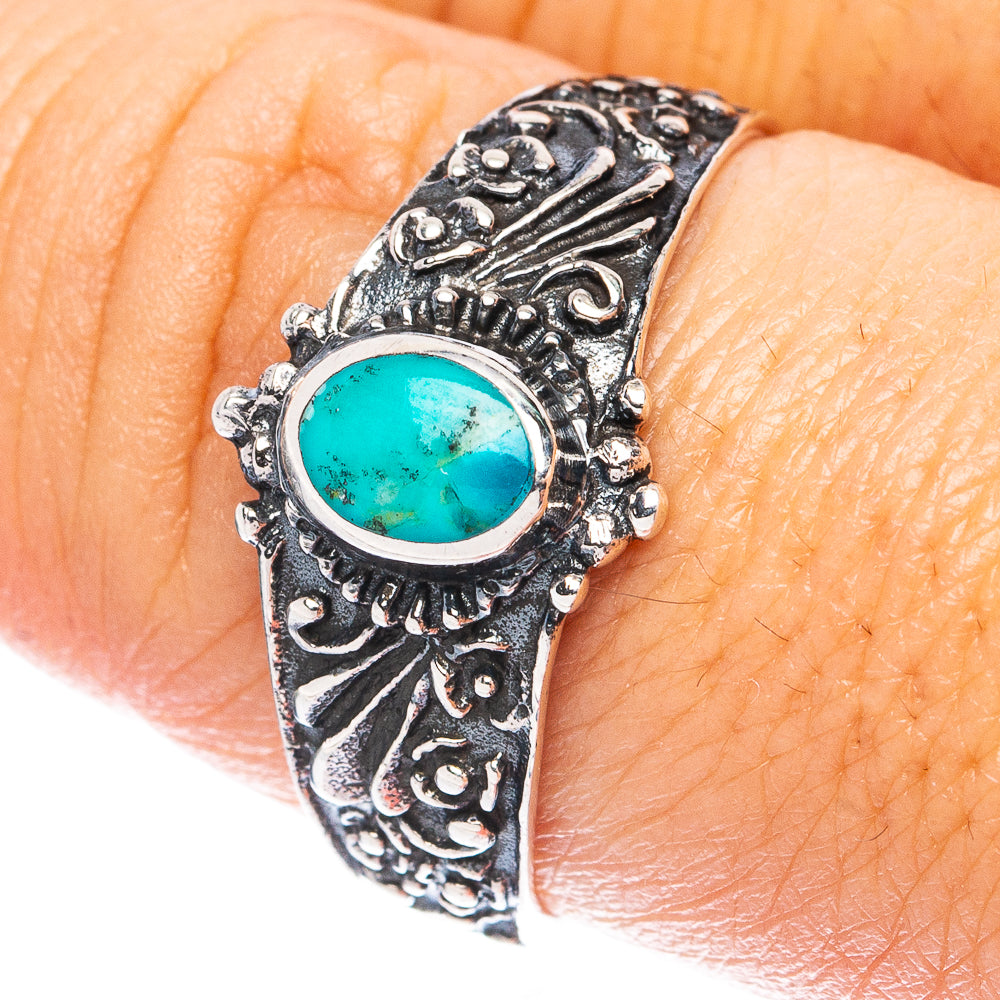 Rare Arizona Turquoise Ring Size 8.75 (925 Sterling Silver) R4890
