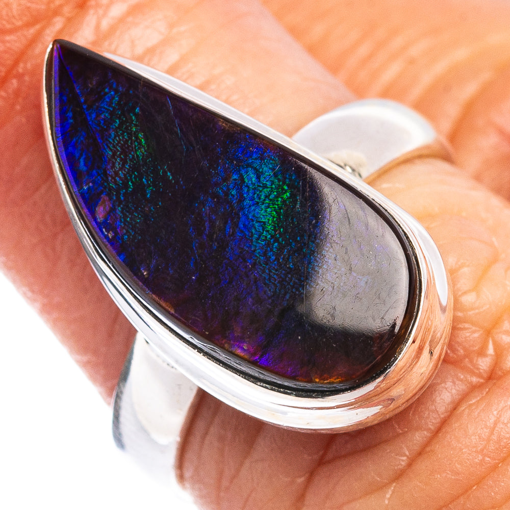 Rare Canadian Ammolite Ring Size 6 (.925 Sterling Silver)