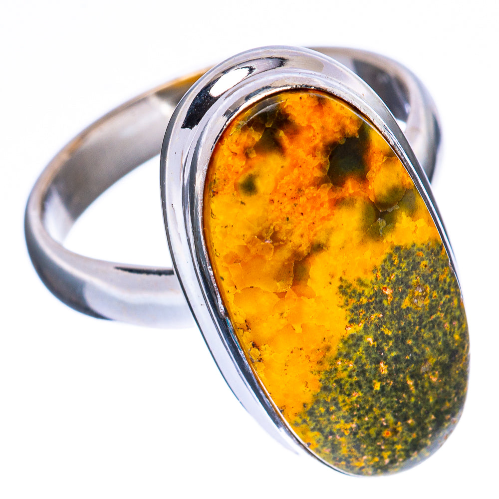 Ocean Jasper Ring Size 6.5 (925 Sterling Silver) R3288