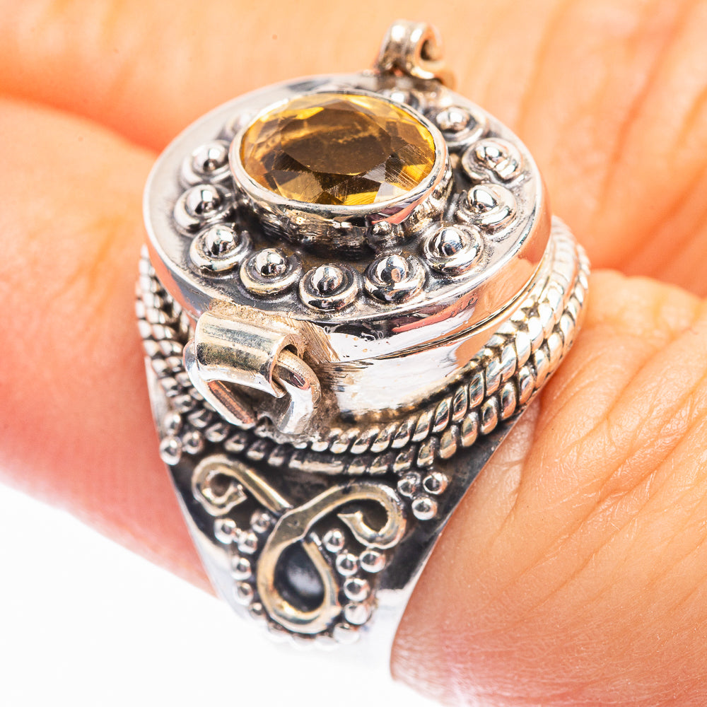 Poison Faceted Citrine Ring Size 6 (925 Sterling Silver) R141952