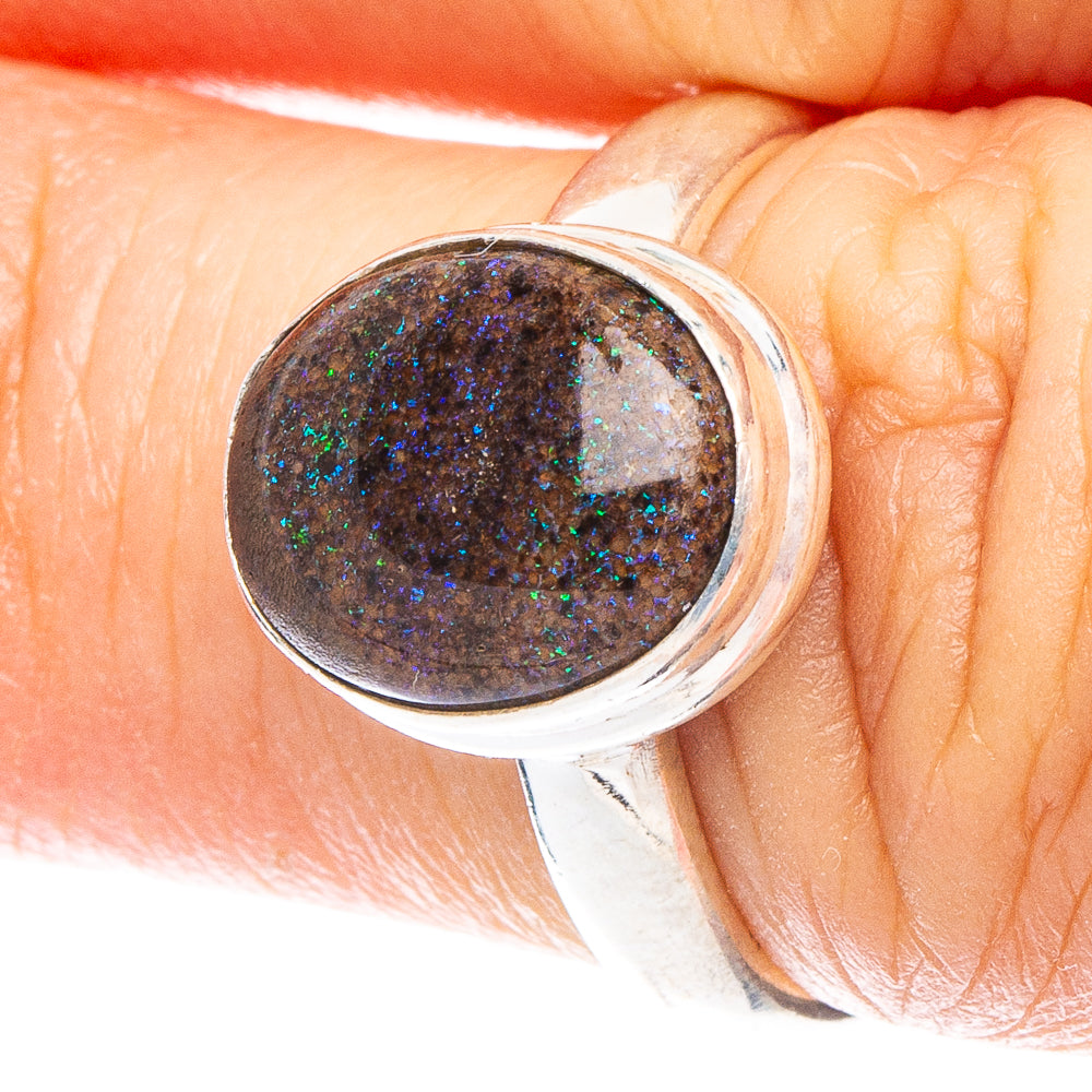 Rare Andamooka Matrix Opal Ring Size 6 (925 Sterling Silver) R6627