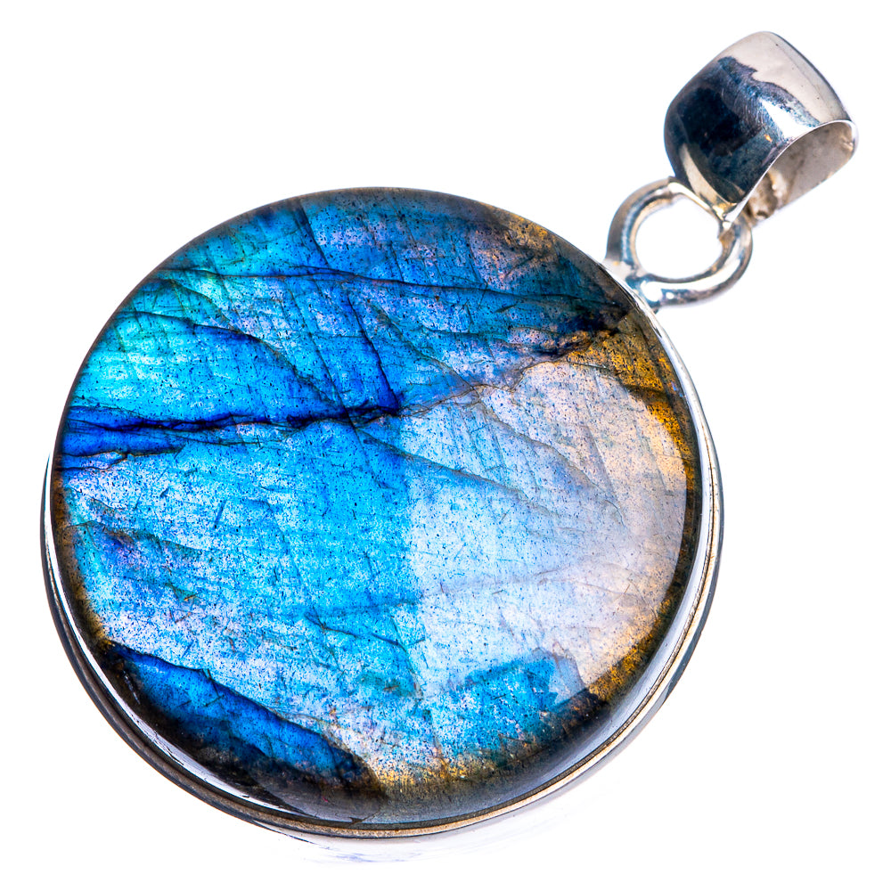 Labradorite Pendant 1 3/8" (925 Sterling Silver) P39078