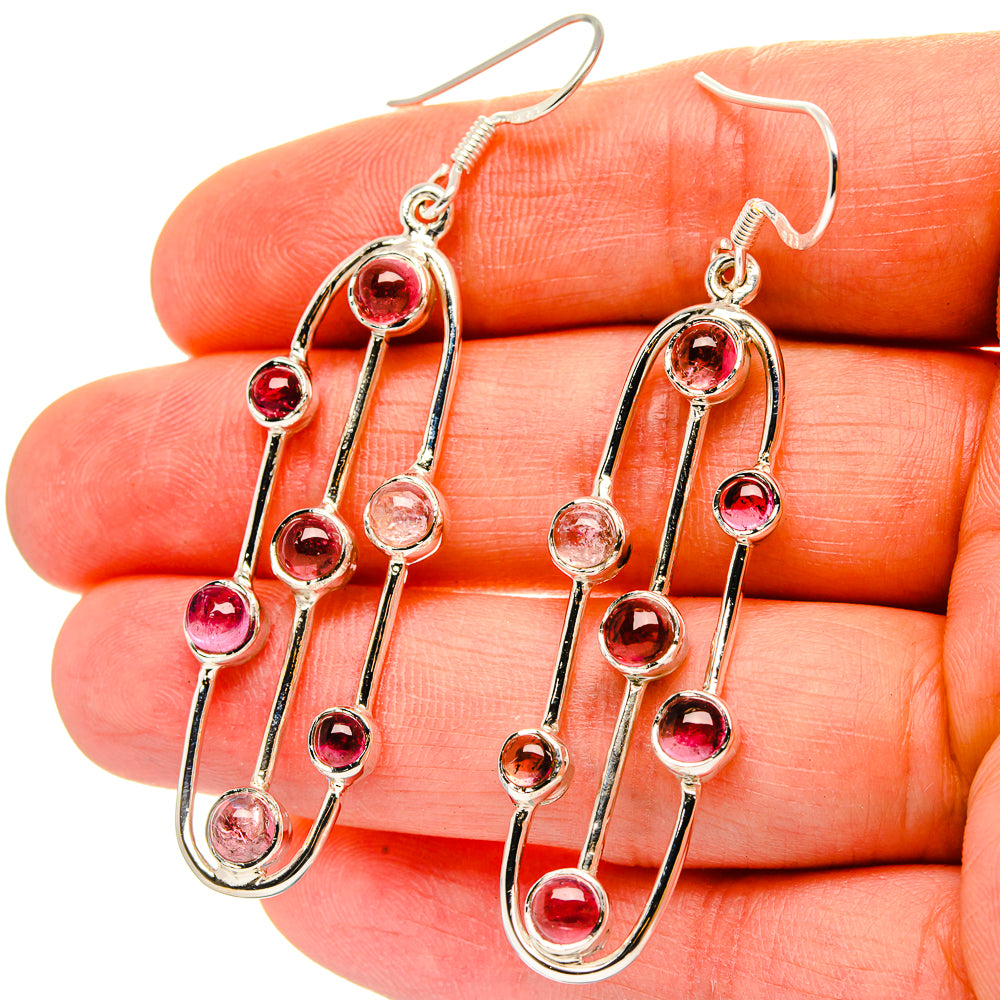 Signature Pink Tourmaline Earrings 2 3/8" (925 Sterling Silver) EARR431986