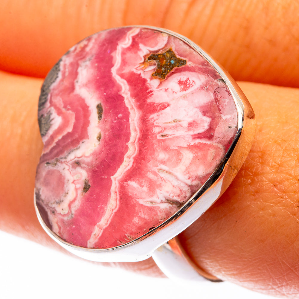 Large Rhodochrosite Ring Size 8 (925 Sterling Silver) R141234