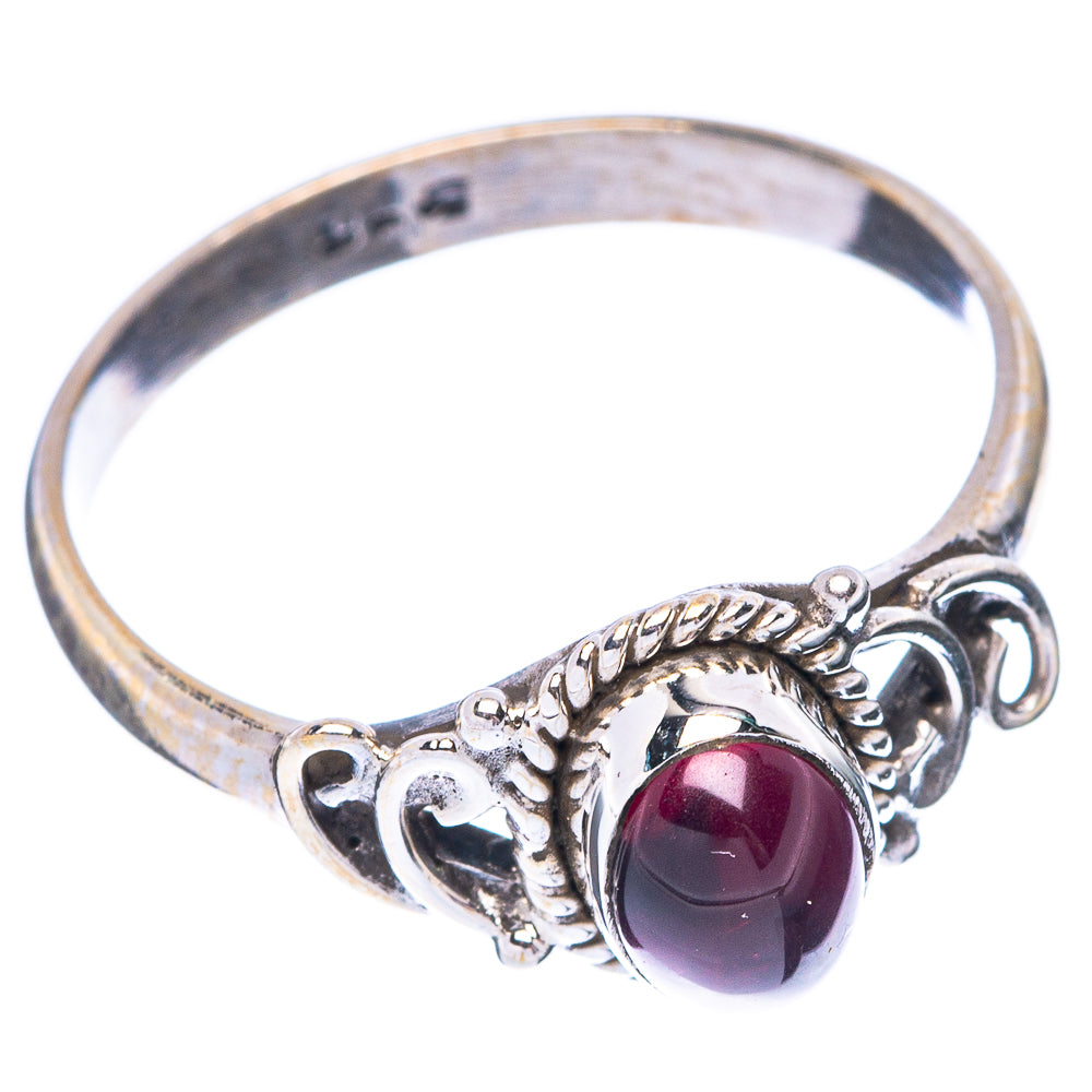 Garnet Dainty Ring Size 8 (925 Sterling Silver) R5830