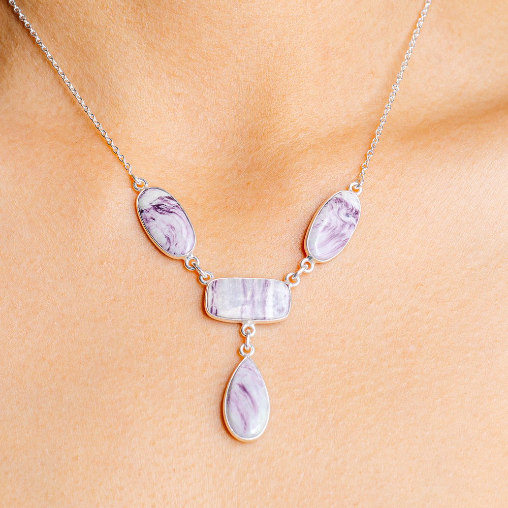 Kammererite Necklace 17 to 19" (.925 Sterling Silver)