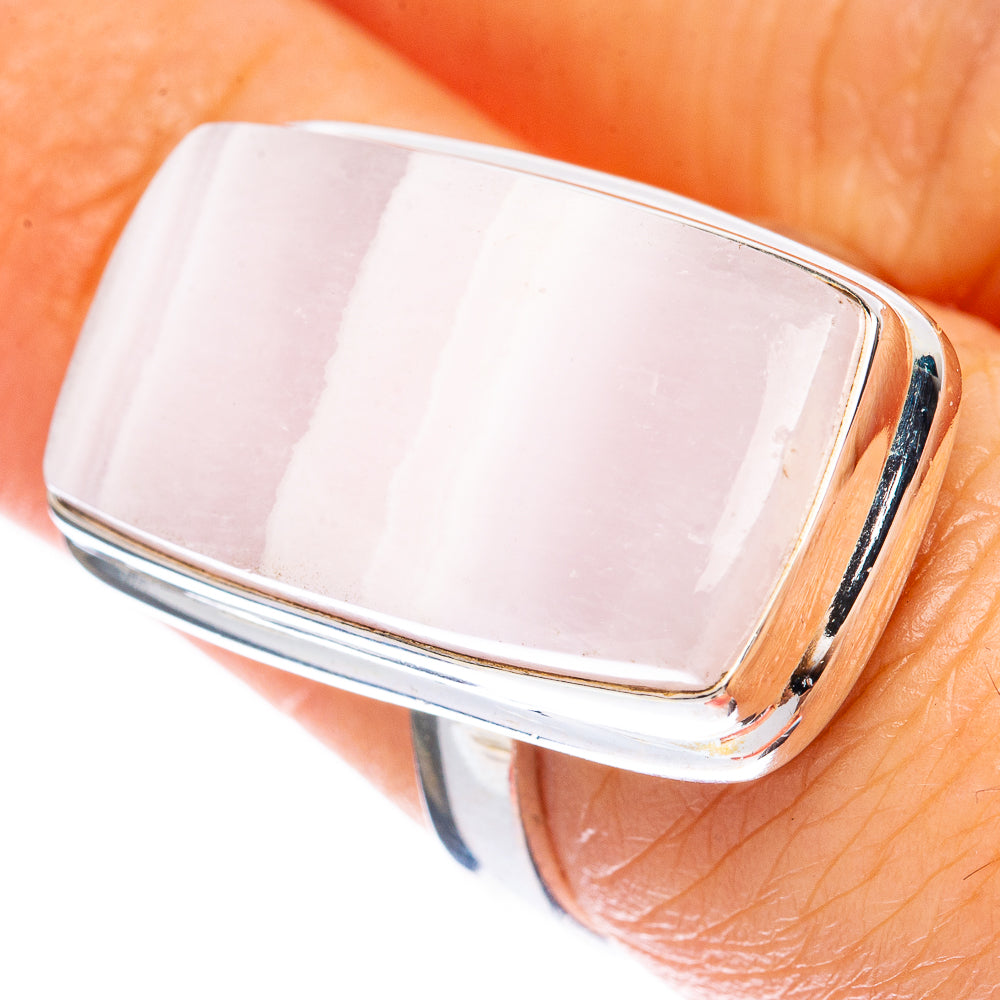 Pink Lace Agate Ring Size 7 (925 Sterling Silver) R1928