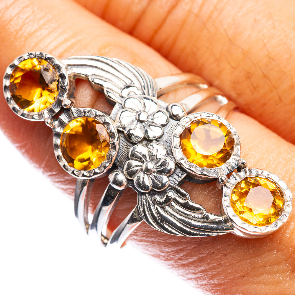 Faceted Citrine Ring Size 9.5 (925 Sterling Silver) R142382