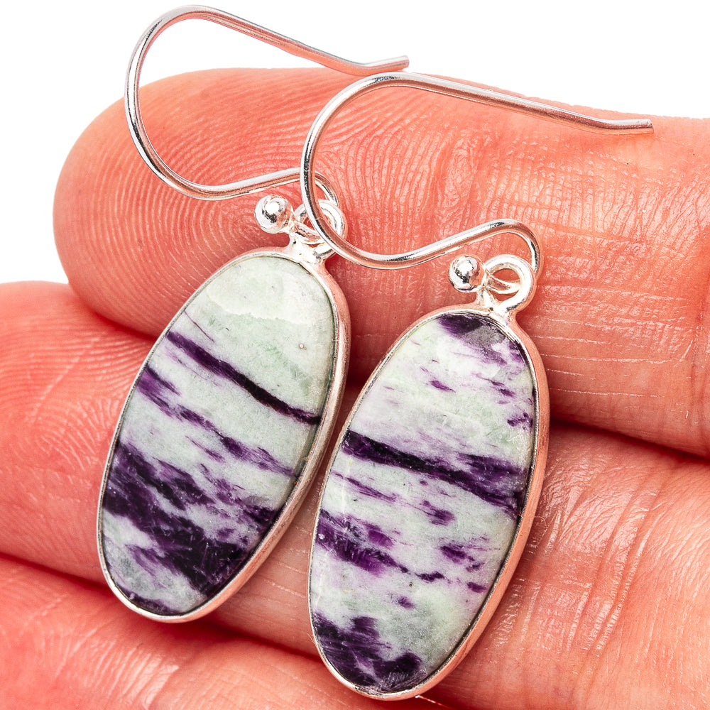 Kammererite Earrings 1 3/8" (.925 Sterling Silver)