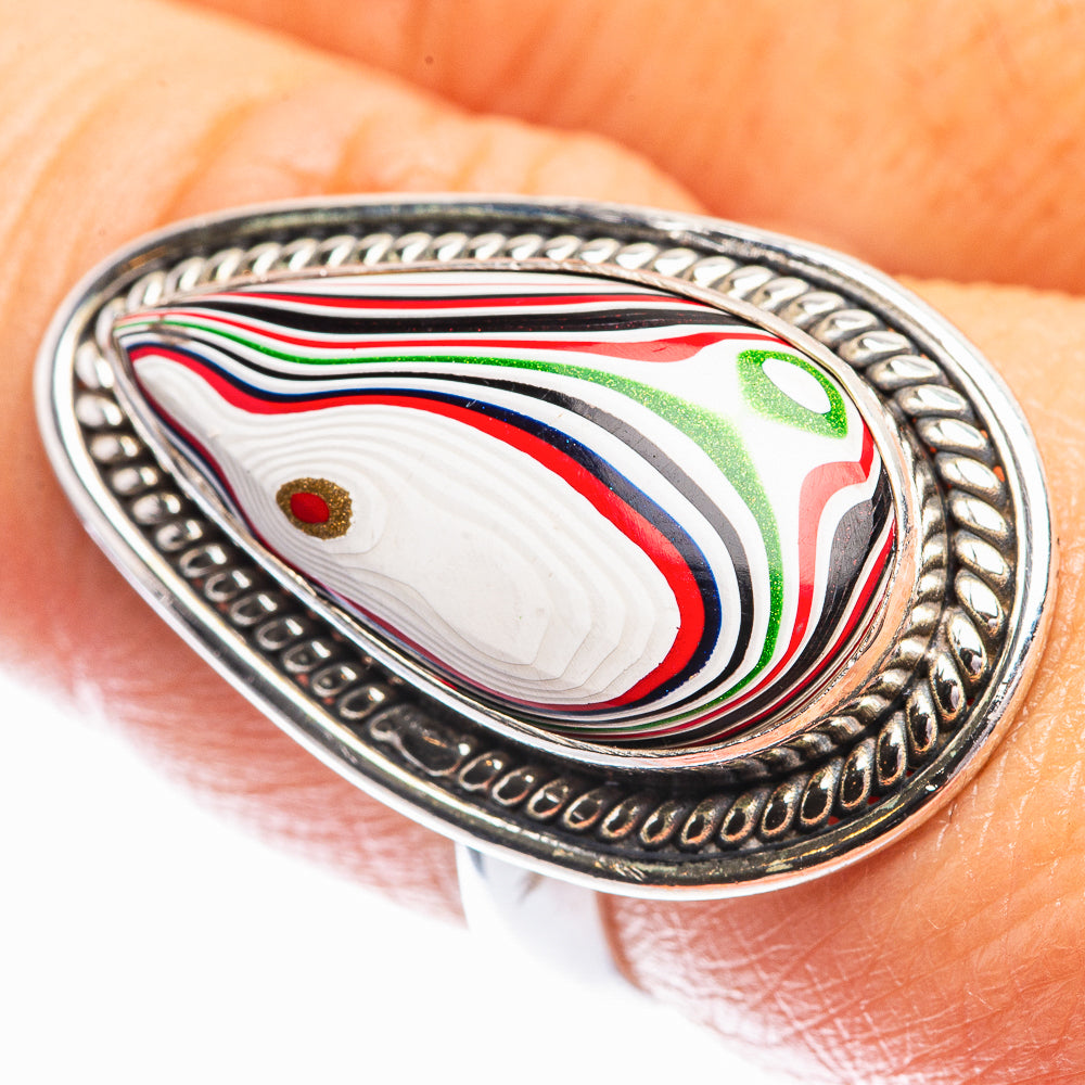 Fordite Ring Size 7.75 (925 Sterling Silver) R142301