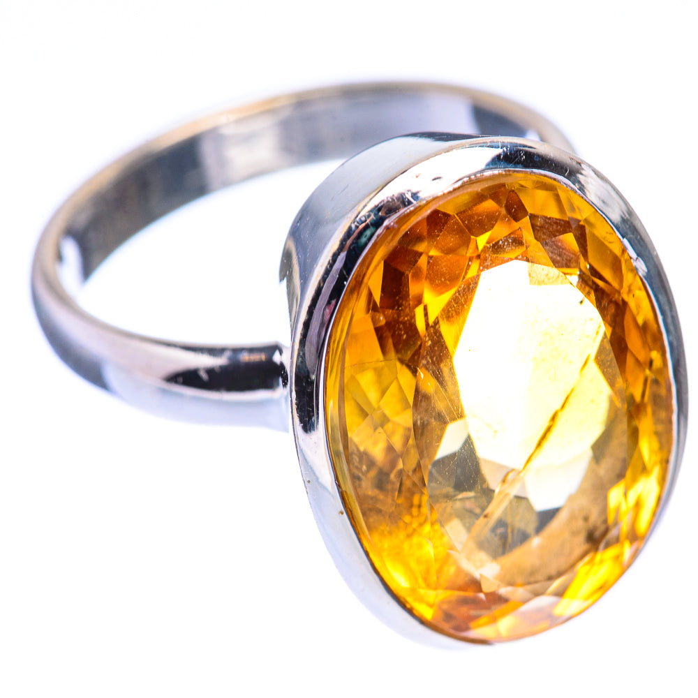 Faceted Citrine Ring Size 10 (925 Sterling Silver) R140488