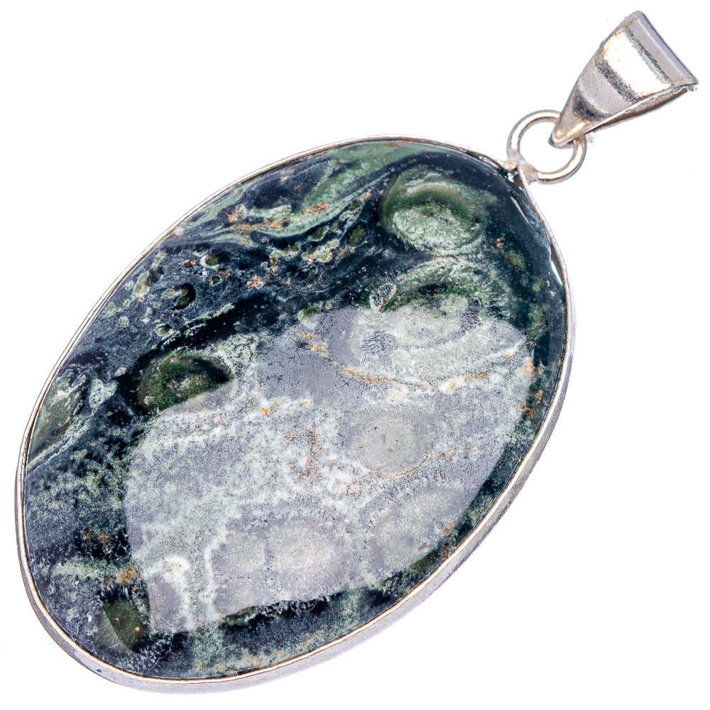 Galaxy Jasper Pendant 2 1/8" (Silver Plated)