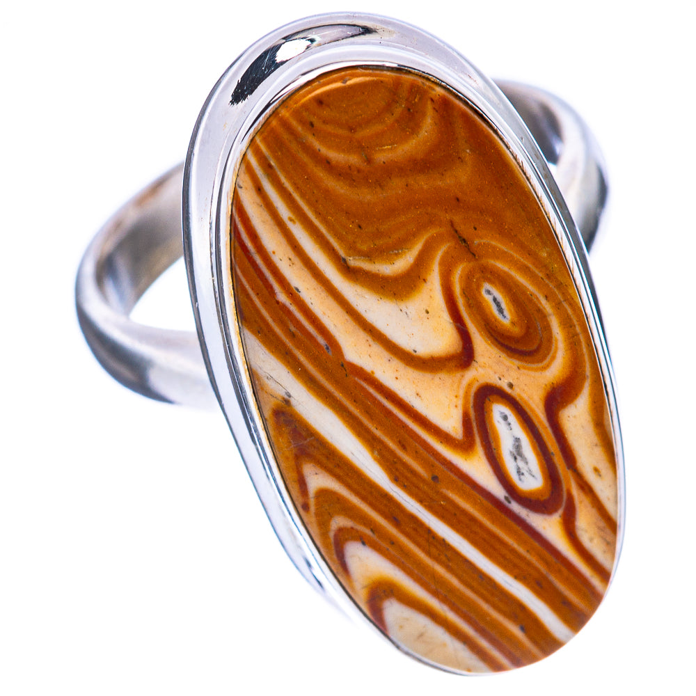Snake Skin Jasper Ring Size 7.25 (925 Sterling Silver) R2026