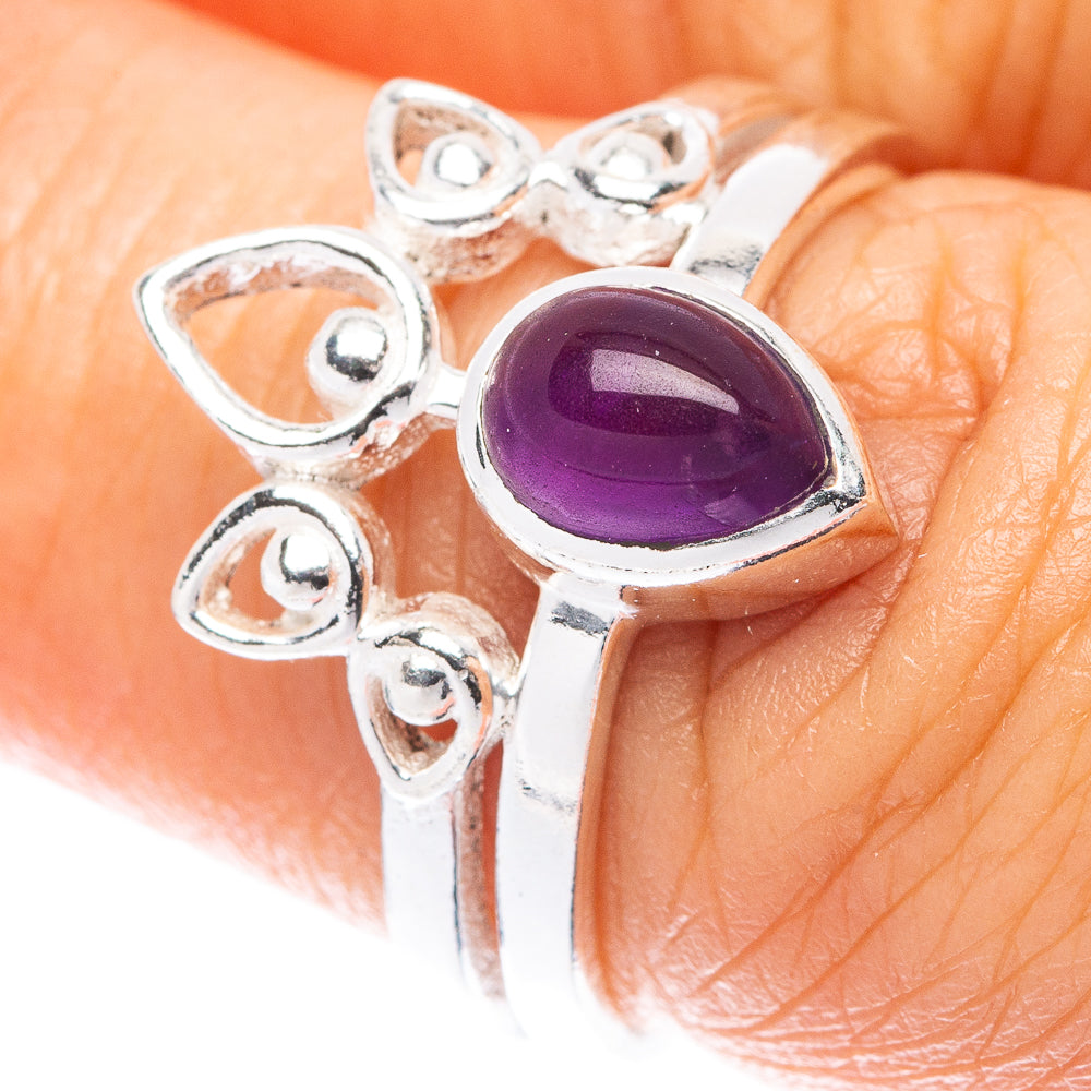 Amethyst Ring Size 6.75 (925 Sterling Silver) R5510