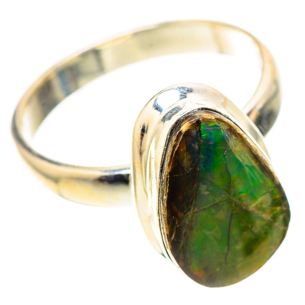 Canadian Ammolite Ring Size 8.25 (925 Sterling Silver) RING139771
