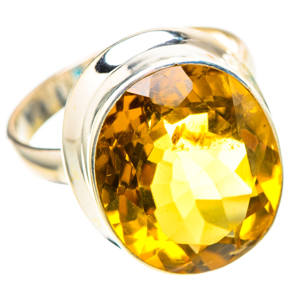 Faceted Citrine 925 Sterling Silver Ring Size 10 (925 Sterling Silver) RING139607